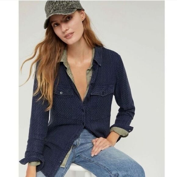 2 Anthropologie Button Down Shirts Current Elliot & Pilco Worn by Sophia Bush - Picture 3 of 16